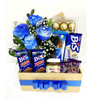 Cesta de Chocolates - Blue